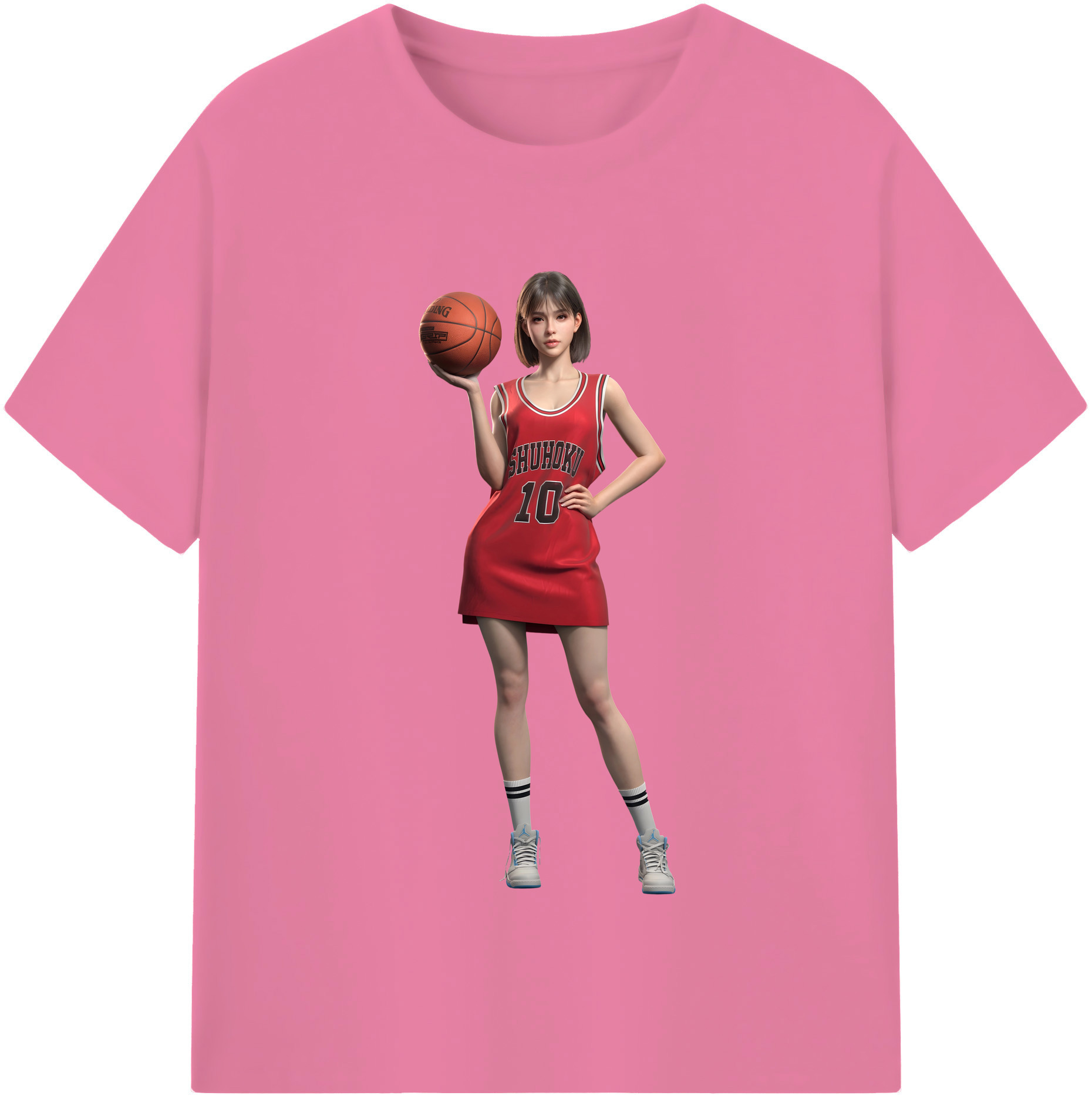 SLAM DUNK／スラムダンク 綿100％半袖Tシャツ（フロントプリント）